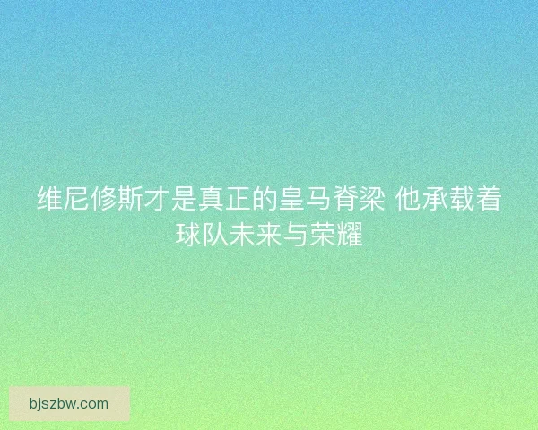 维尼修斯才是真正的皇马脊梁 他承载着球队未来与荣耀
