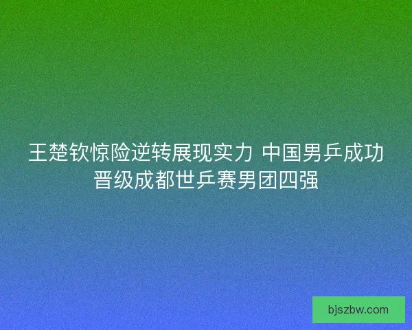 王楚钦惊险逆转展现实力 中国男乒成功晋级成都世乒赛男团四强